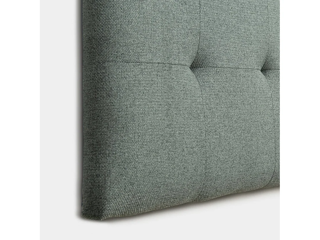 Tête de lit double en tissu vert 170x70 cm-Pier