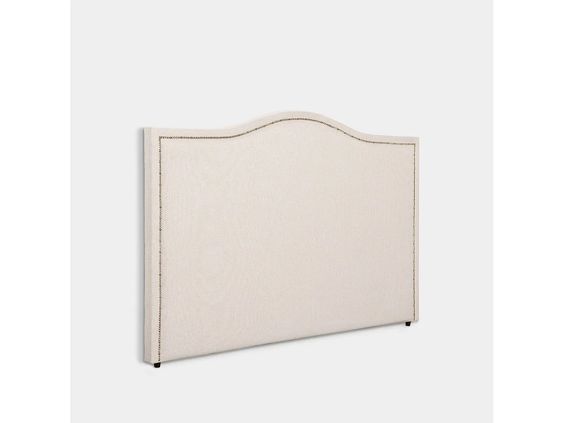 Tête de lit double en tissu beige 165x120 cm-Kino