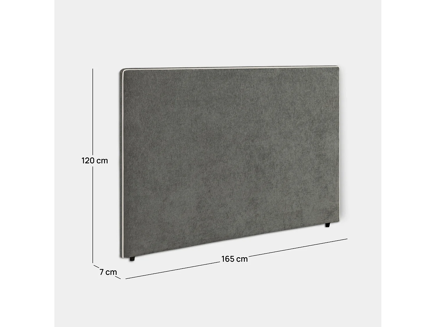 Tête de lit double en tissu vert foncé 165x120 cm-Line
