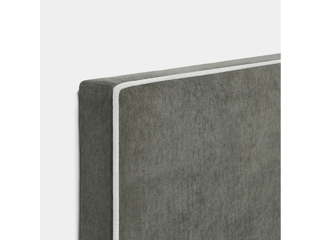 Tête de lit double en tissu vert foncé 165x120 cm-Line