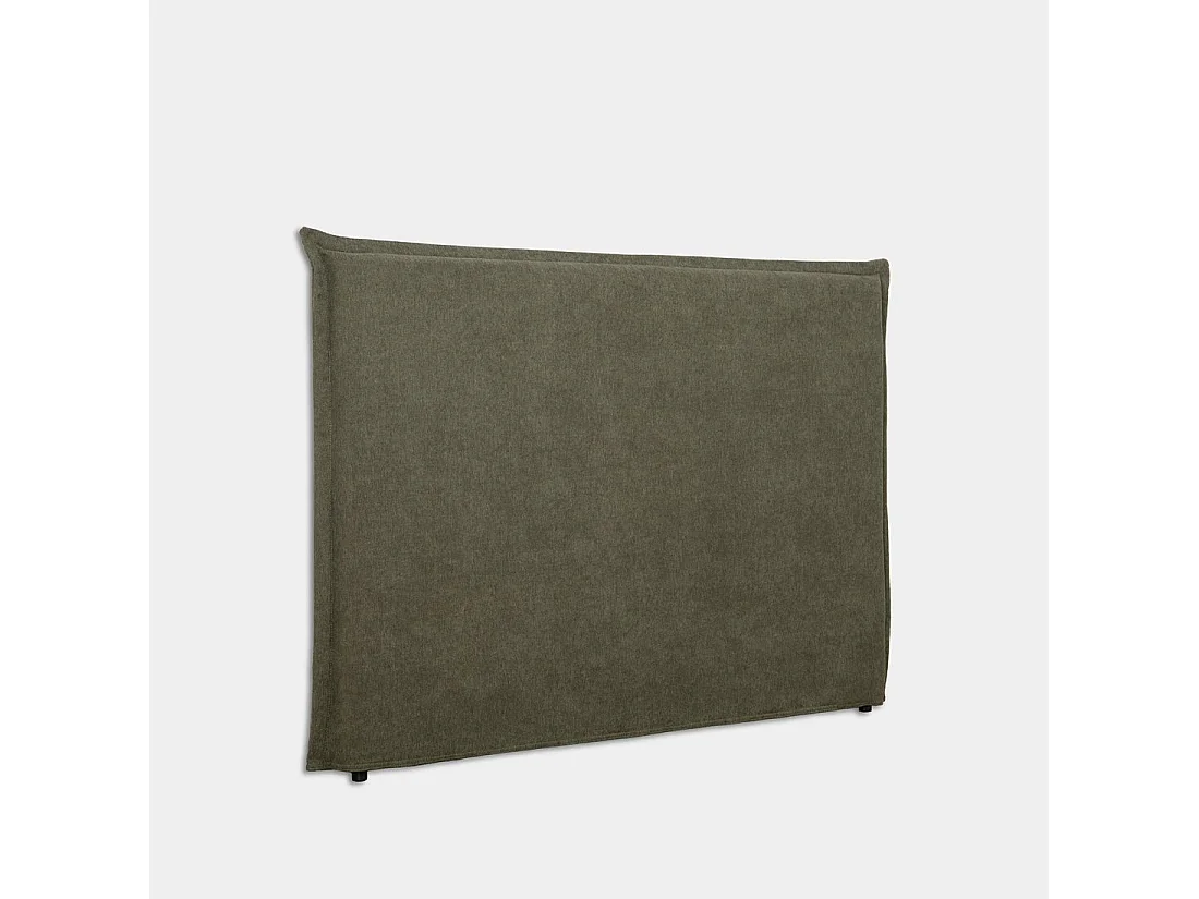 Tête de lit double en tissu vert foncé 170x120 cm-Louise