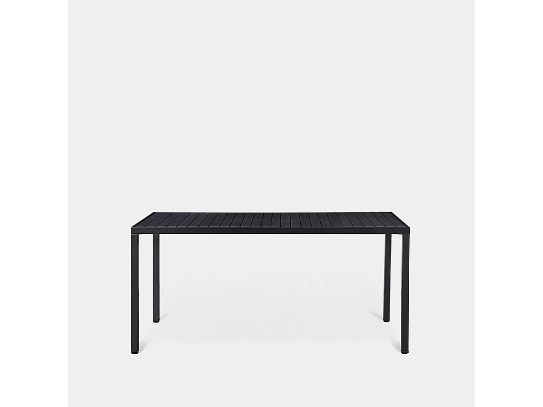 Table fixe en polypropylène gris anthracite 165x76 cm-Jastorf