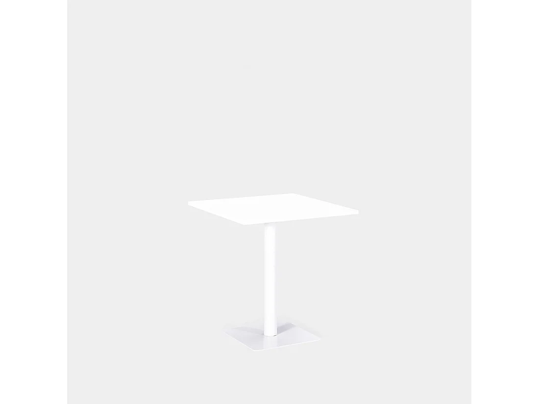Table fixe en métal blanc 70x76 cm-Thule