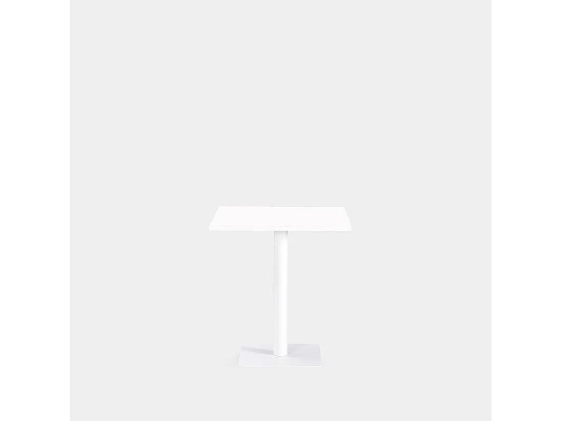 Table fixe en métal blanc 70x76 cm-Thule