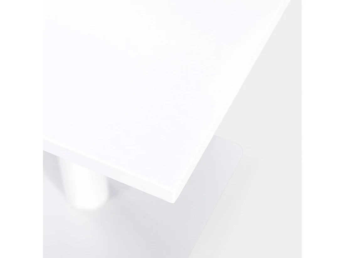 Table fixe en métal blanc 70x76 cm-Thule