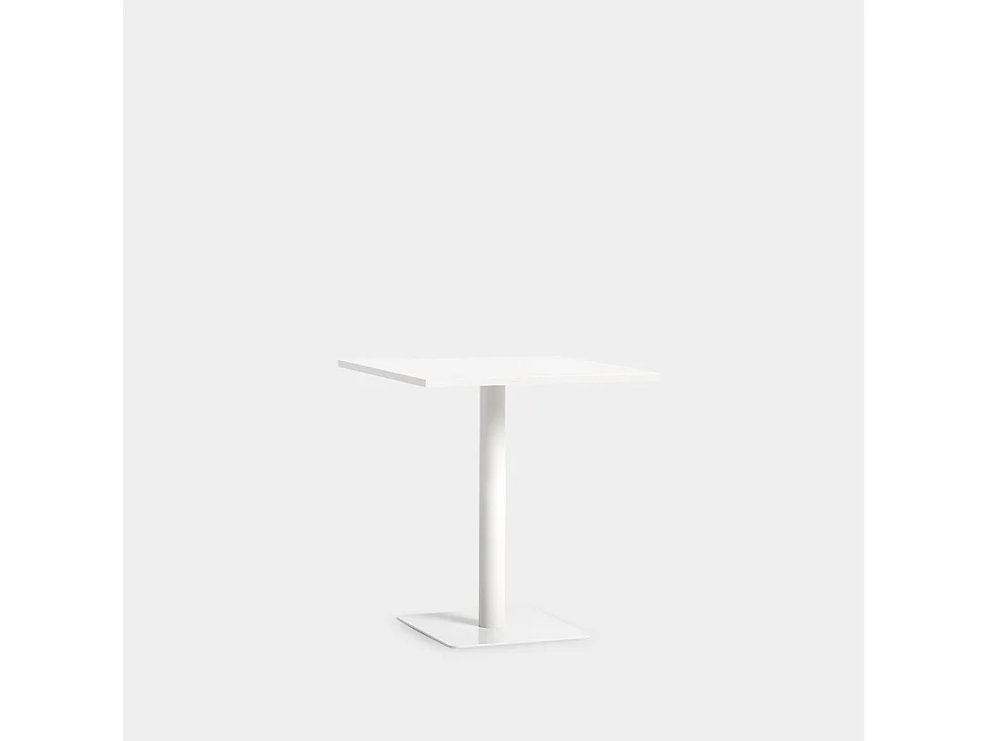 Table fixe en métal blanc 70x76 cm-Thule