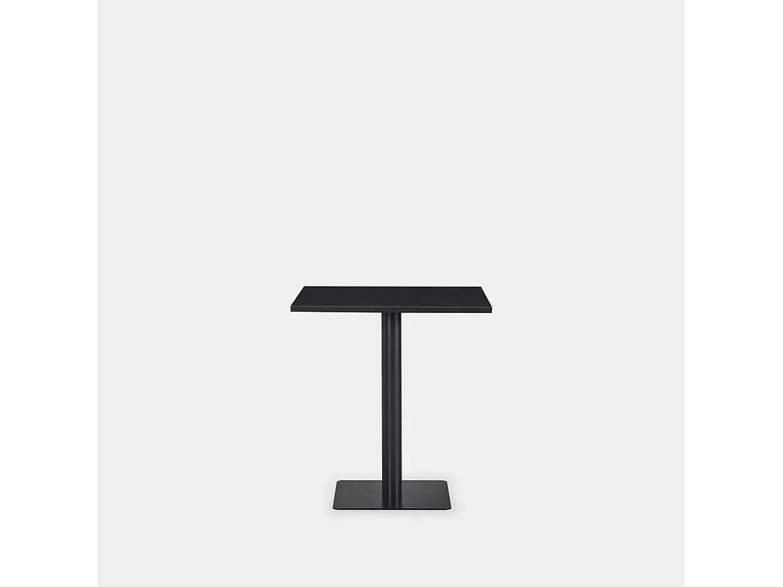 Table fixe en métal gris anthracite 70x76 cm-Thule