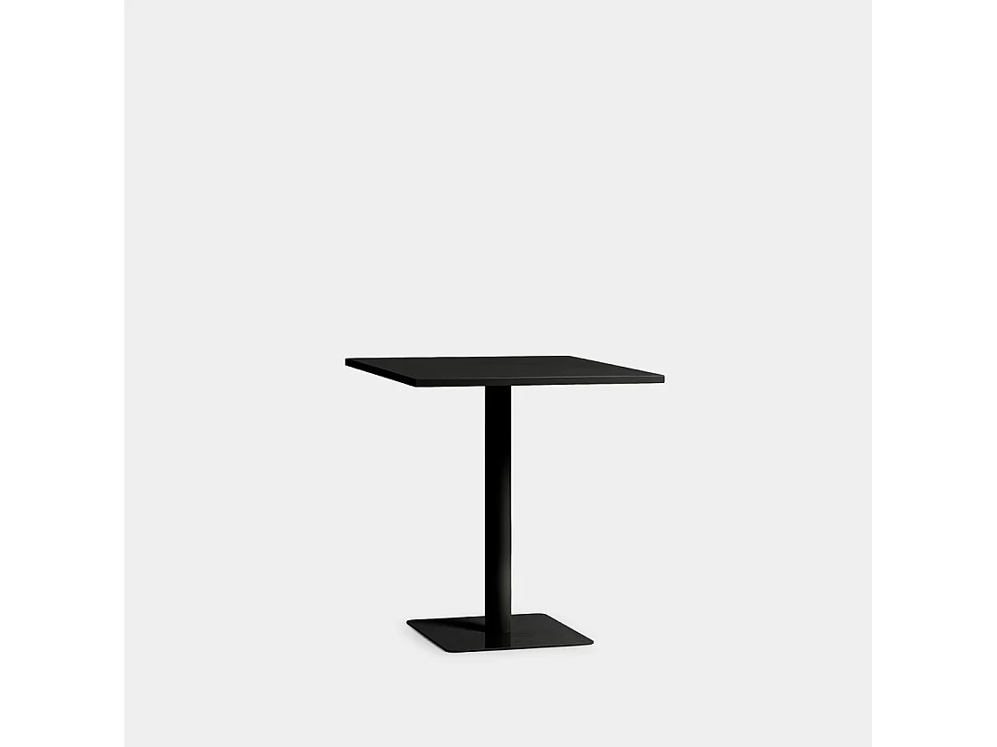 Table fixe en métal gris anthracite 70x76 cm-Thule