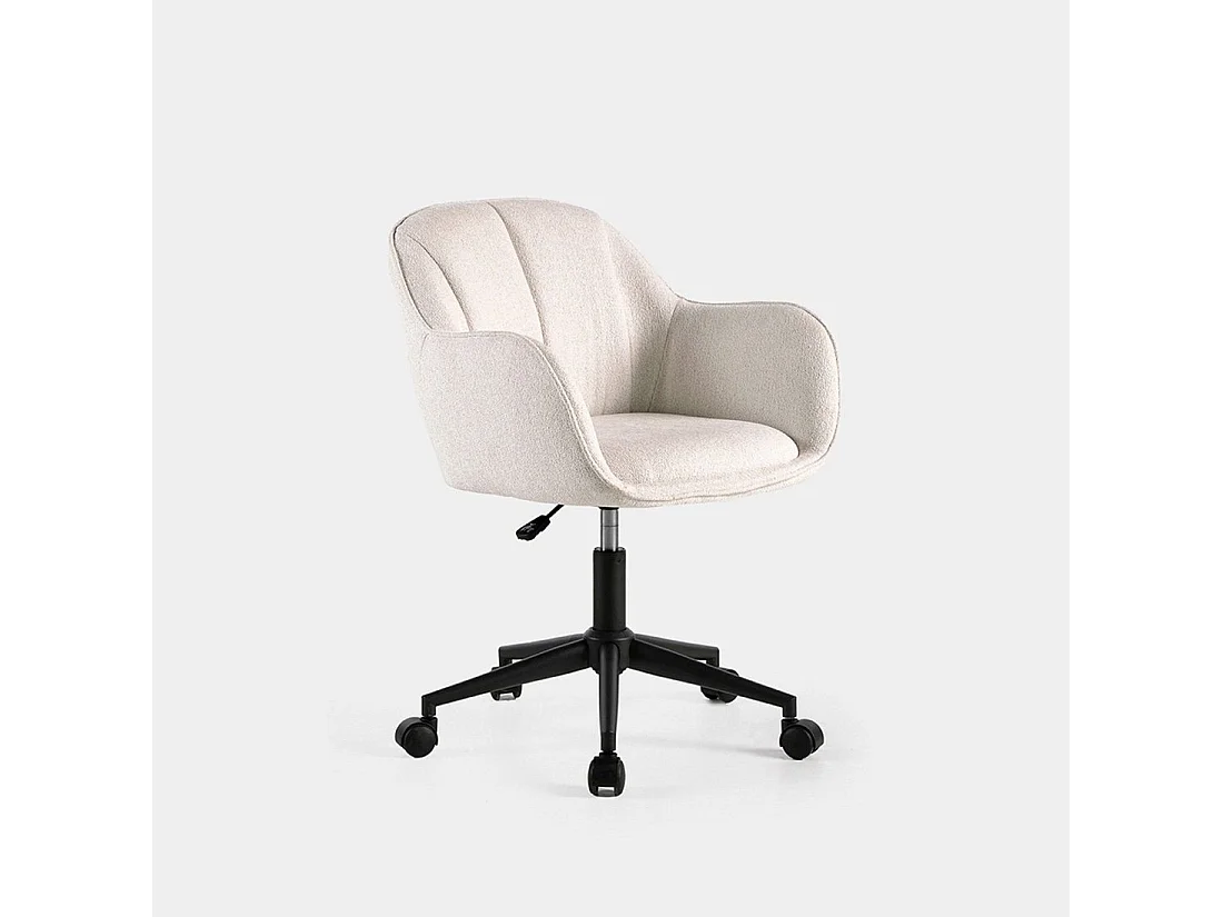 Silla de escritorio de Tela Beige 80-88 x 62- Tess