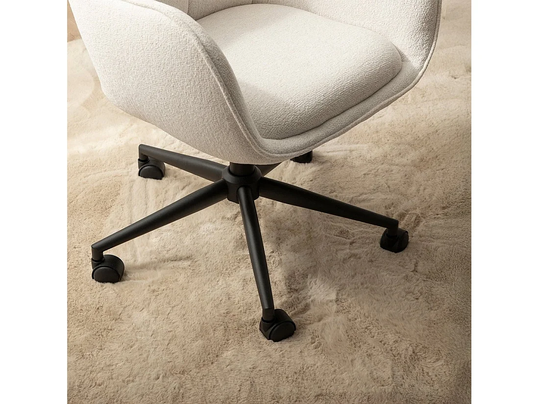 Silla de escritorio de Tela Beige 80-88 x 62- Tess