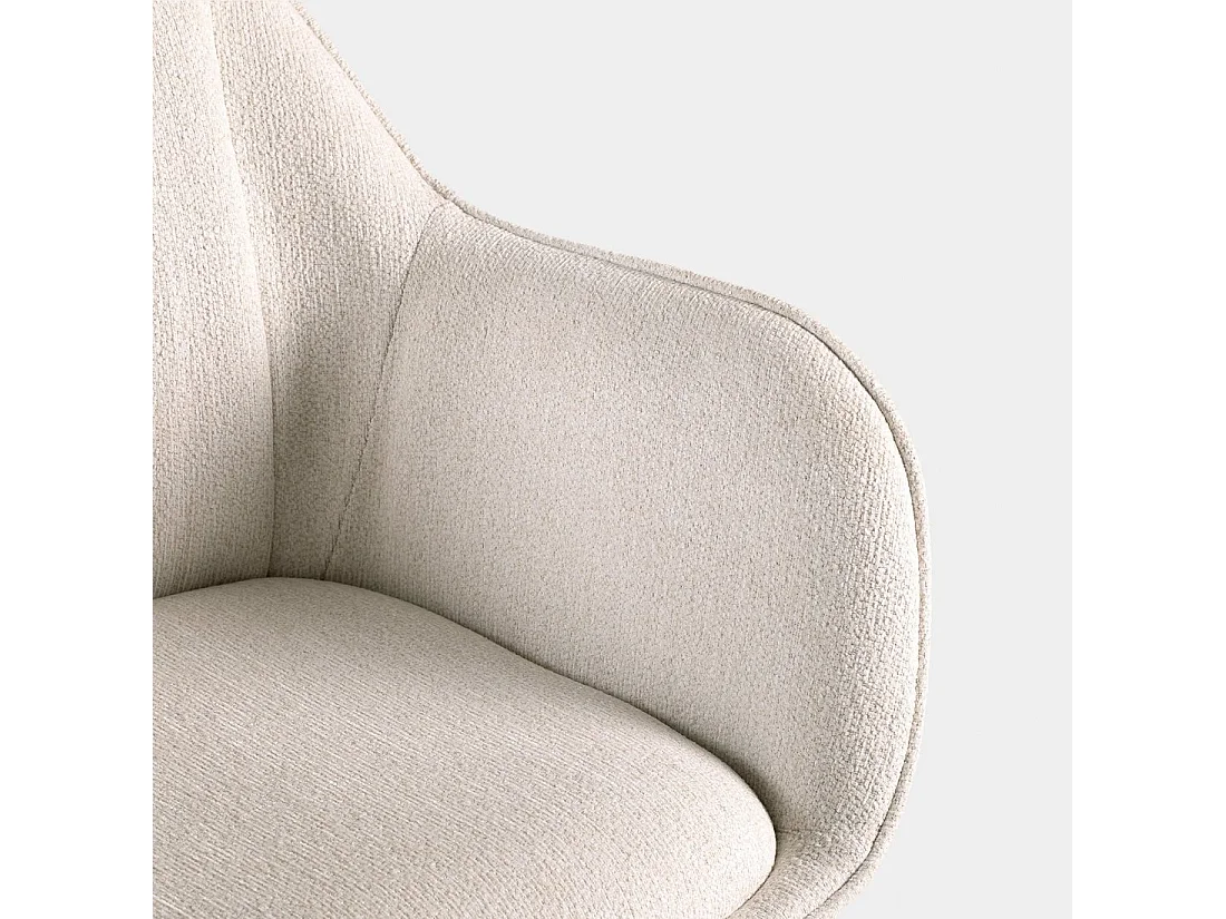 Silla de escritorio de Tela Beige 80-88 x 62- Tess