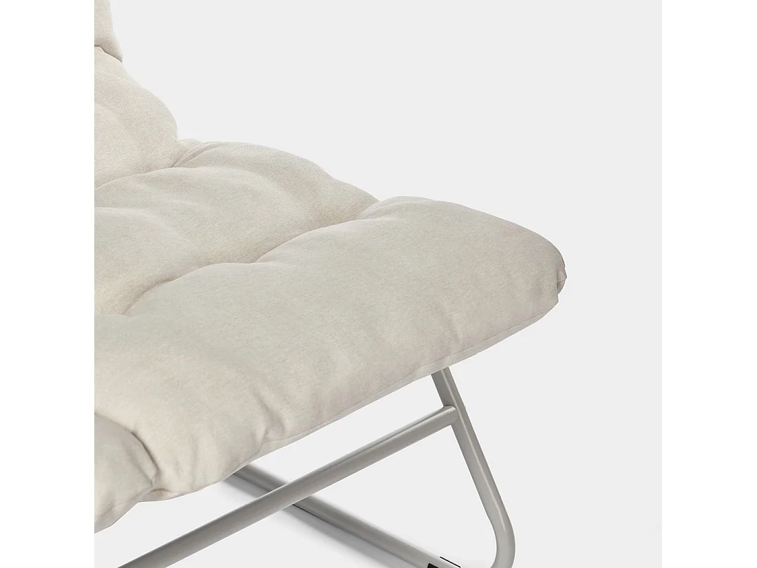 Sofá de jardín de Metal Beige 90 cm x 132 cm- Kiet