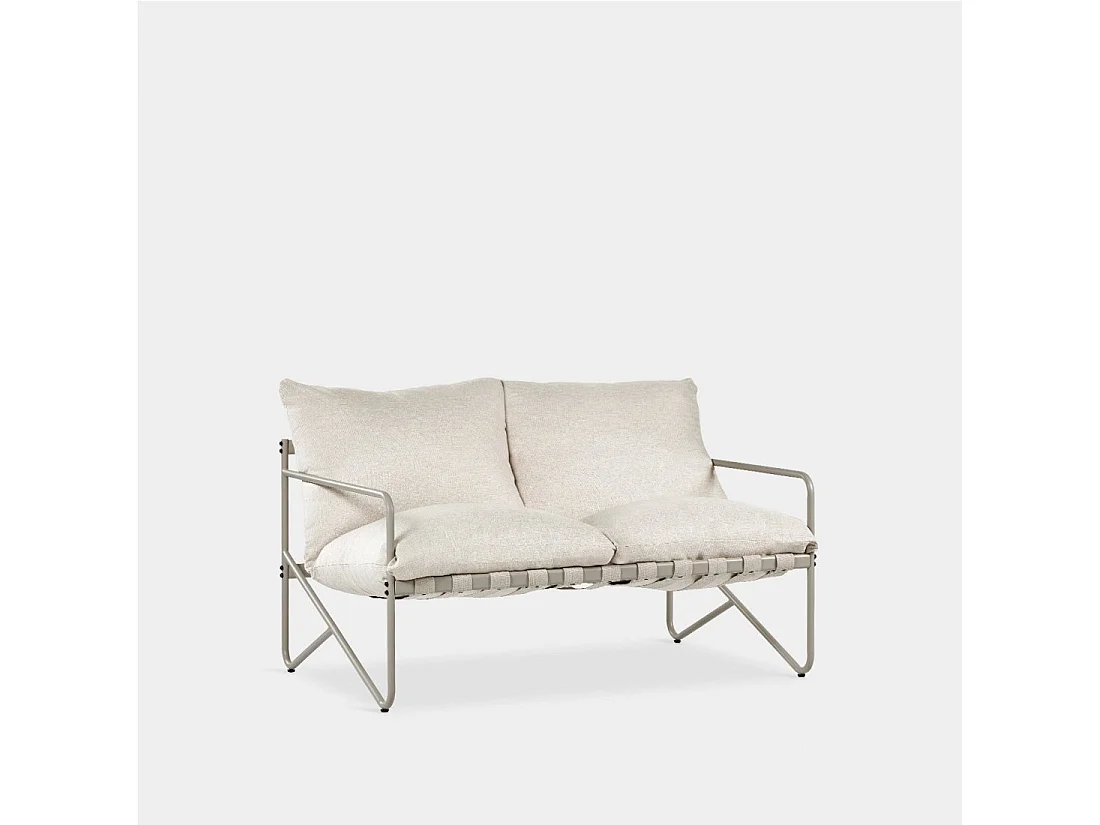 Sofá de jardín de Metal Beige 82 x 125- Aruna