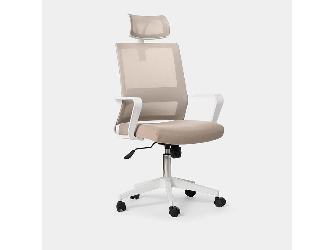 Silla de escritorio de Plástico Beige 112-127 x 60- Leima