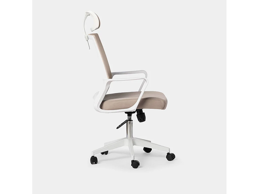 Silla de escritorio de Plástico Beige 112-127 x 60- Leima