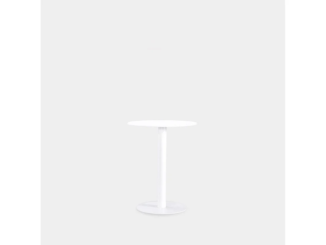 Table fixe en métal blanc 60x76 cm-Thule