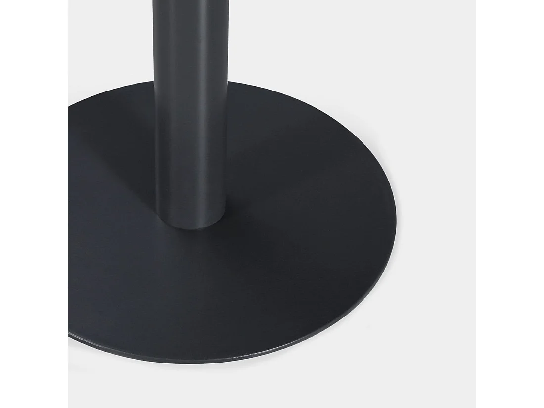 Table fixe en métal gris anthracite 60x76 cm-Thule