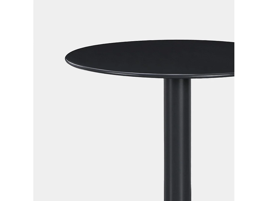 Table fixe en métal gris anthracite 60x76 cm-Thule