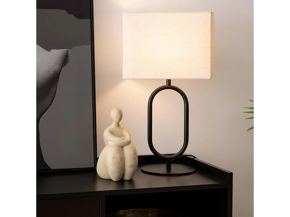 Lampe à Poser Design en Métal "Alec" 52cm Noir
