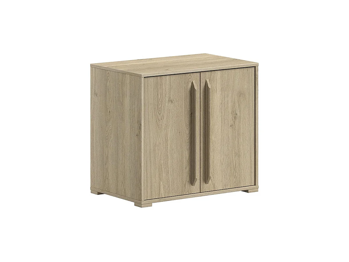 Pack - Lit Superposé & 2 Commodes à Portes "Sam" 90x200cm Chêne