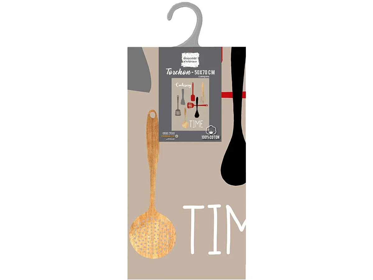 Torchon de Cuisine "Cooking Time" 50x70cm Beige