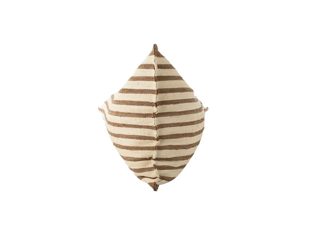 Pouf en Coton "Lignes" 150cm Marron