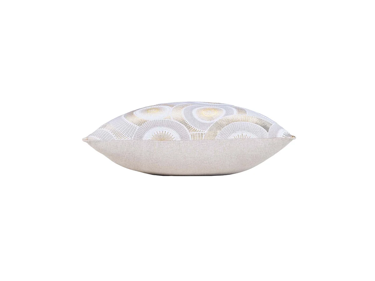 Housse de Coussin Imprimé Métallisé "Eclipse" 40x40cm Naturel