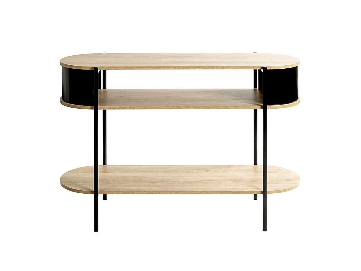 Console Design "Morphee" 110cm Naturel & Noir