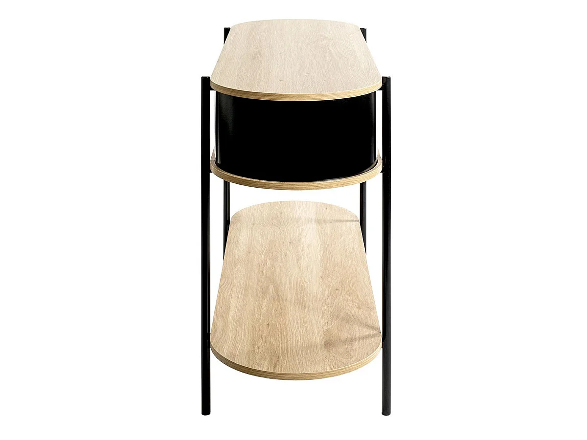Console Design "Morphee" 110cm Naturel & Noir