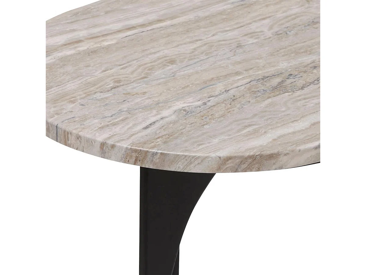 Console Effet Marbre "Tusco" 140cm Noir