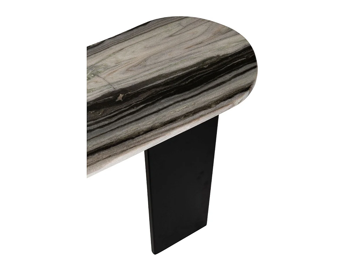 Console en Marbre "Mathilde" 140cm Noir & Gris