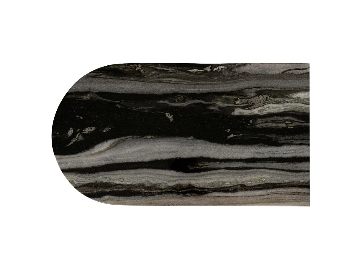 Console en Marbre "Mathilde" 140cm Noir & Gris