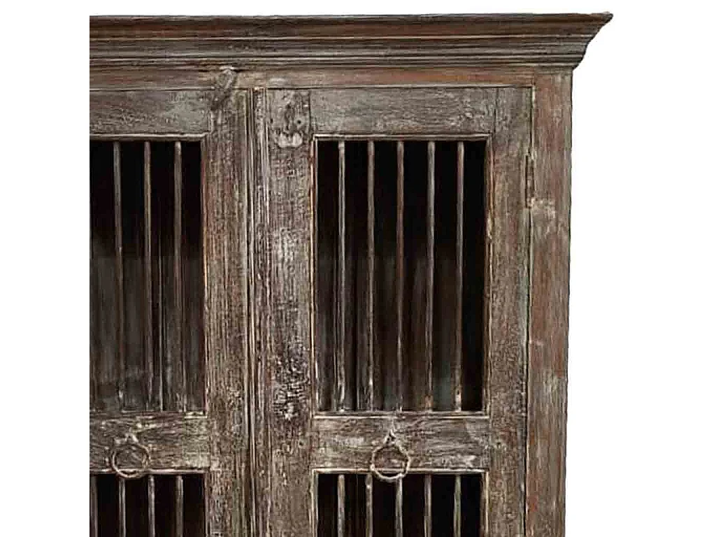 Armário em madeira feita à mão 97x38x182cm