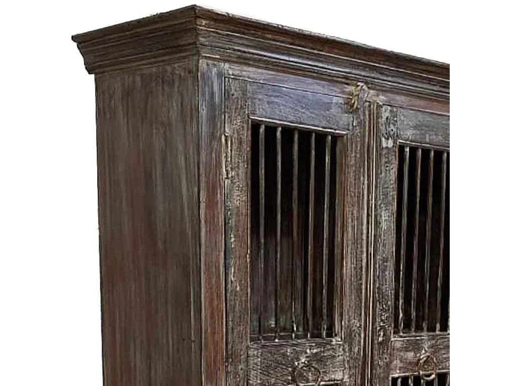Armário em madeira feita à mão 97x38x182cm
