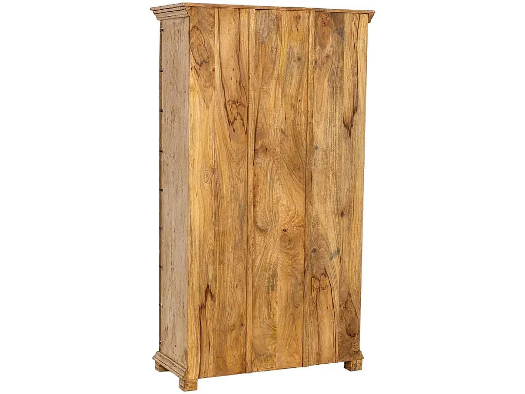Armario de madera artesanal blanco 102x44x183h cm