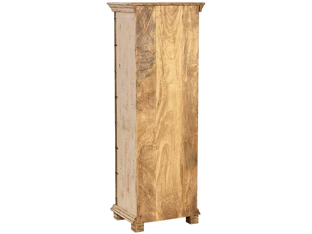 Armário madeira artesanal branco 53x40x149h cm