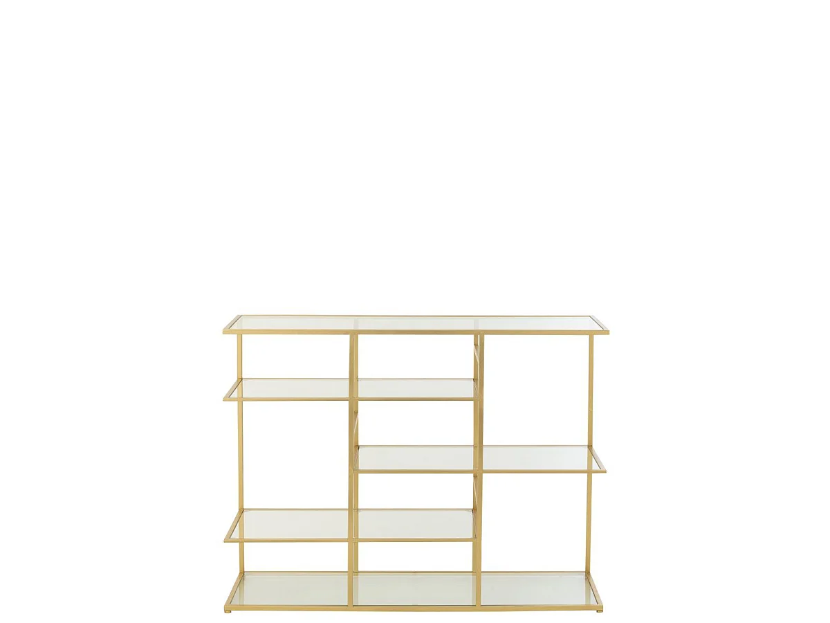 Console en Verre "Thaddeus" 120cm Doré