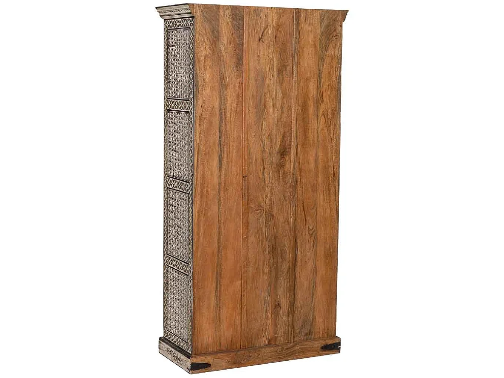 Armario de madera verde pintado a mano 92x34x183cm