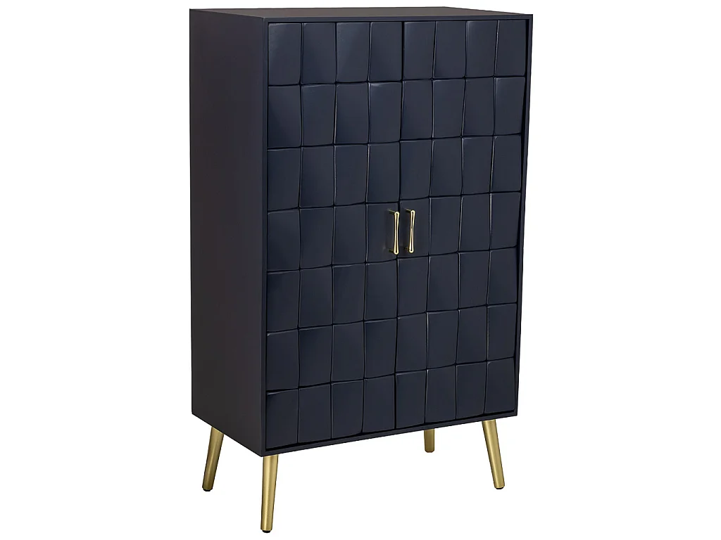 Armario de madera negro 76x42x125h cm