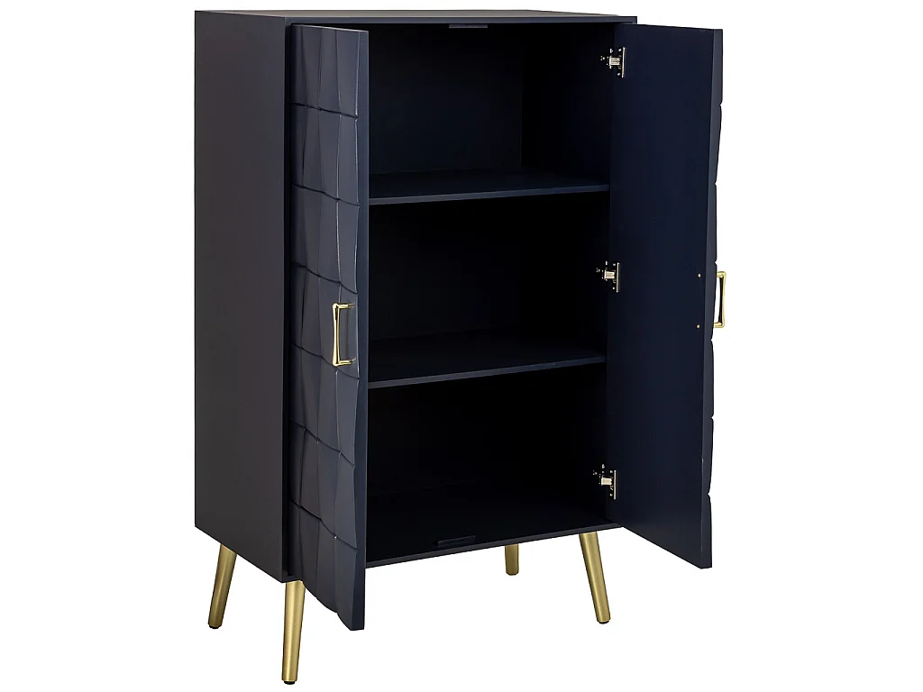 Armario de madera negro 76x42x125h cm