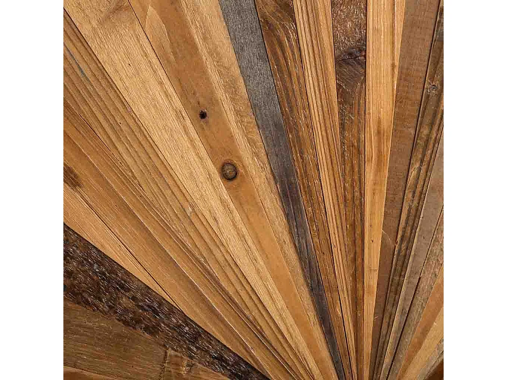 Armario de madera recuperada negro con 2 baldas 40.5x37x139.5h cm