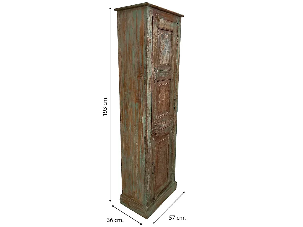 Armário de madeira artesanal 57x36x193cm
