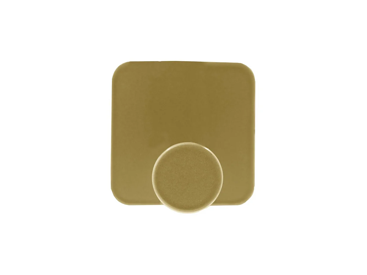 Lot de 2 Patères Adhésives Carrées "Fixeo" 5cm Or