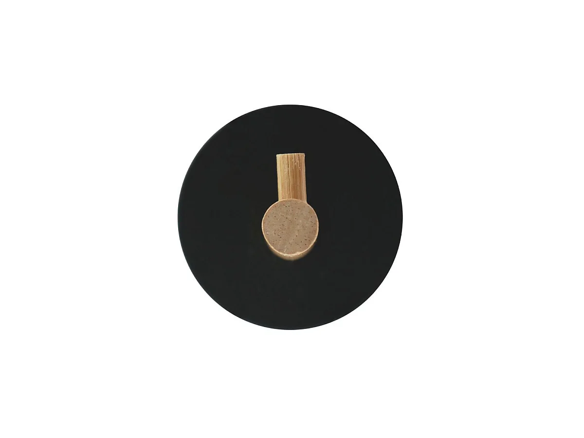 Lot de 2 Patères Adhésives en Métal "Fixeo" 5cm Noir