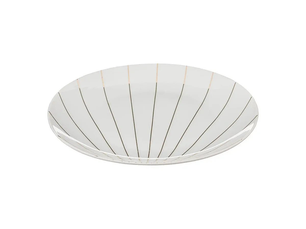 Lot de 6 Assiettes Plates "Le Collectionneur" 27cm Blanc