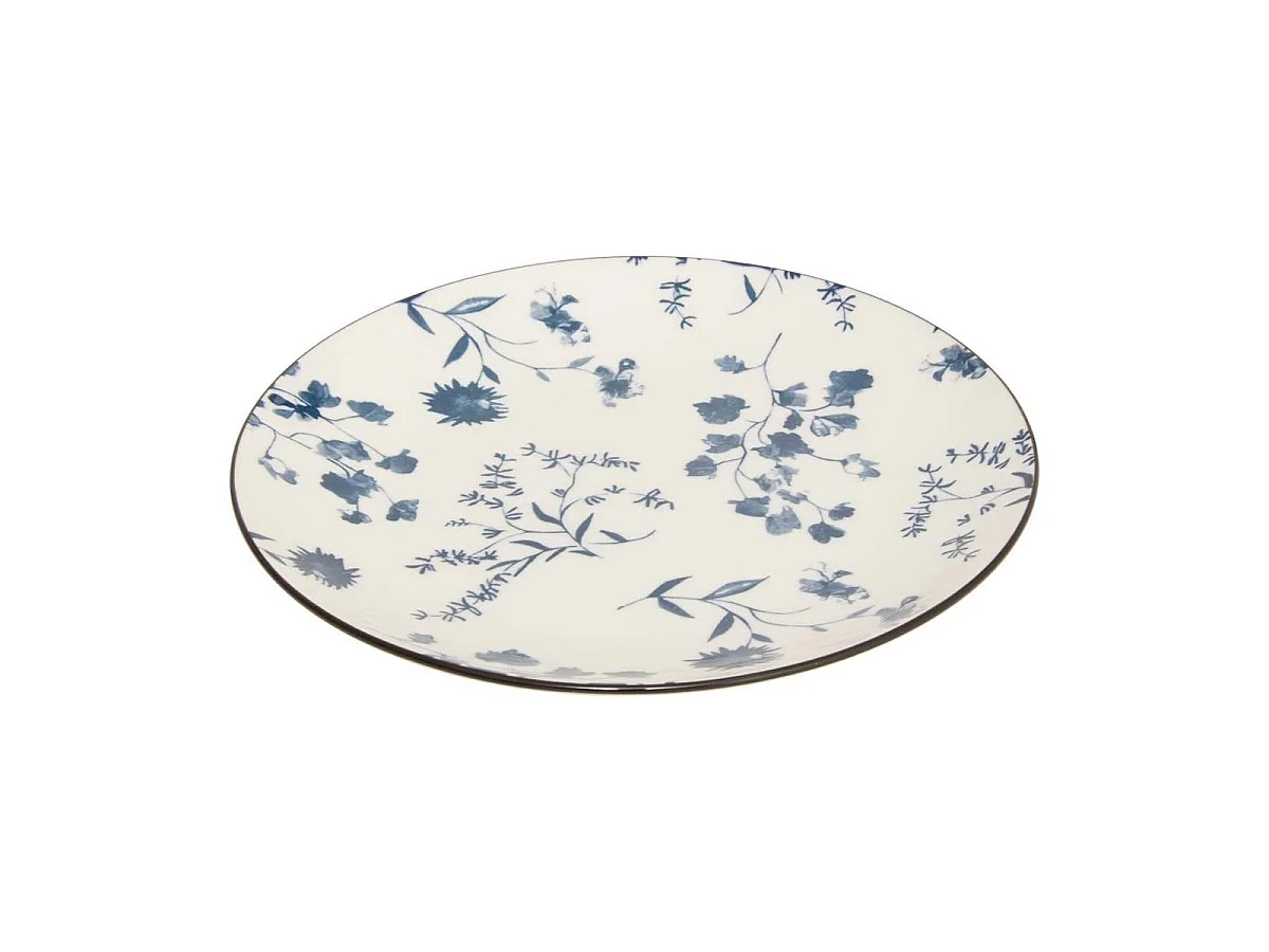 Lot de 6 Assiettes à Dessert "Umami Fleur" 19cm Bleu