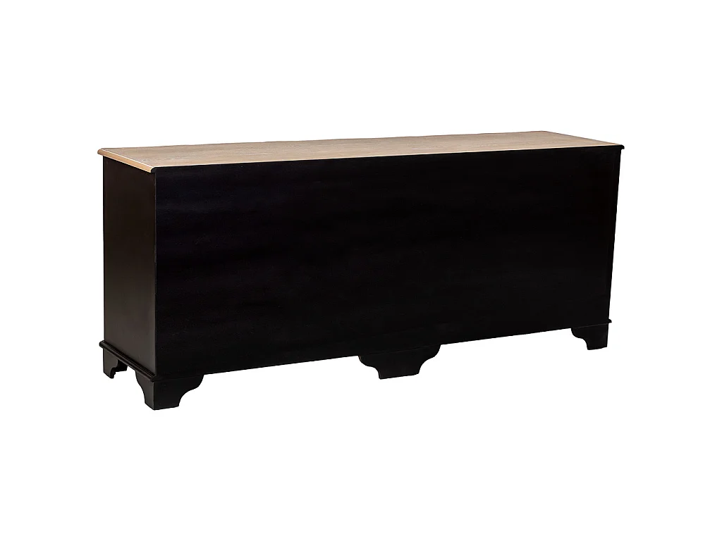 Credenza in legno 193x50x80h cm nera