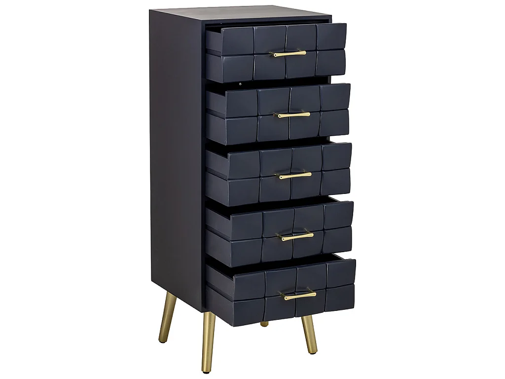 Holzkommode schwarz 44x38x108h cm