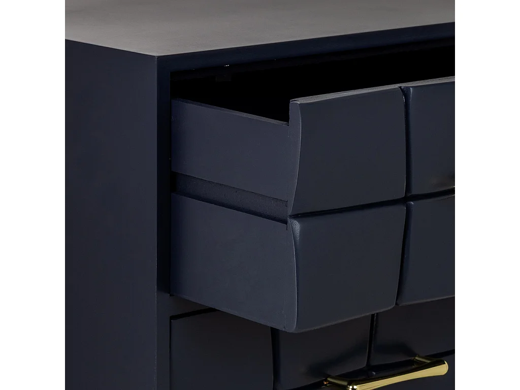 Holzkommode schwarz 44x38x108h cm