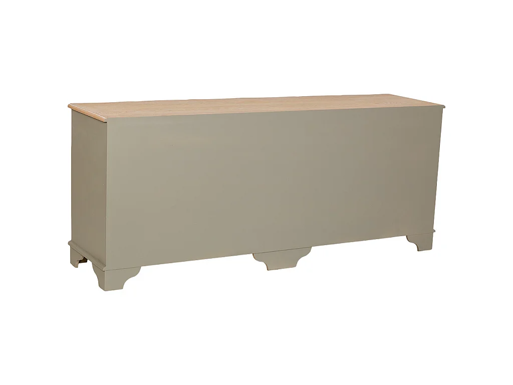 Grünes Sideboard aus Holz, 193x50x80h cm